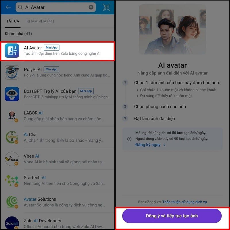 Tạo ảnh đại diện Tết bằng AI trên Zalo cực xịn