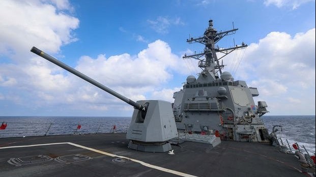 Các tàu chiến của 3 thành viên Bộ tứ huấn luyện chung ở Biển Đông