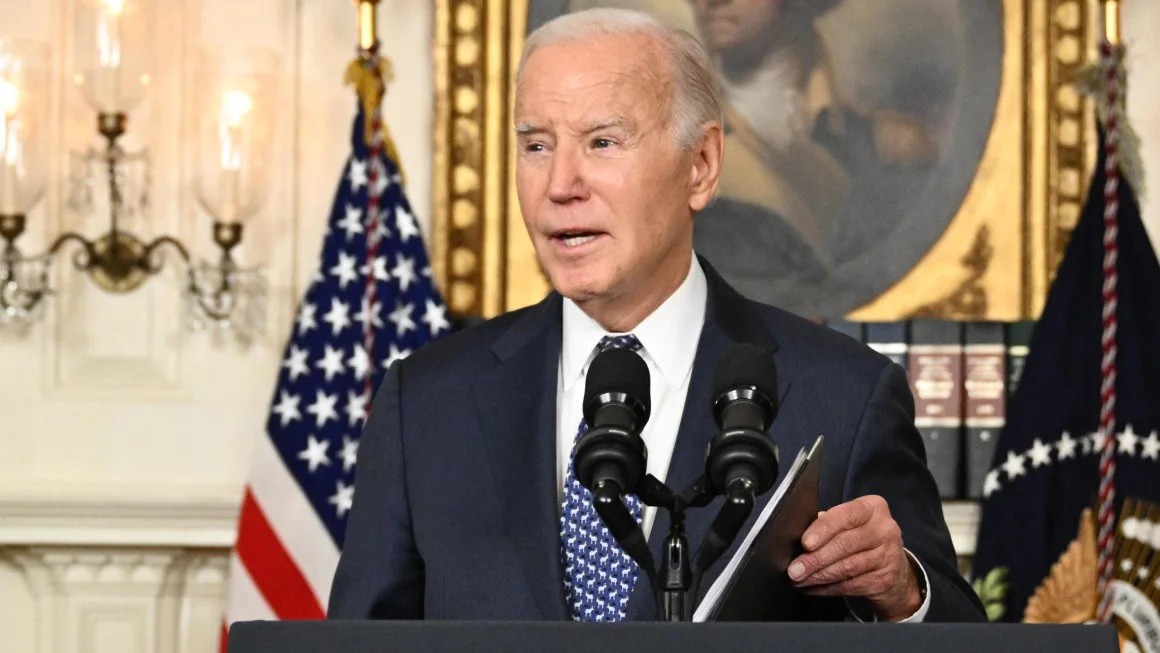 Tổng thống Mỹ Joe Biden phát biểu tại Nhà Trắng ở Washington, DC, ngày 8/2. (Nguồn: AFP) Tổng thống Mỹ Joe Biden phát biểu tại Nhà Trắng ở Washington, DC, ngày 8/2. (Nguồn: AFP)