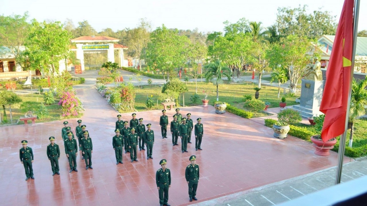 Thiêng liêng Lễ chào cờ đầu năm tại các đồn biên phòng ở Đắk Lắk