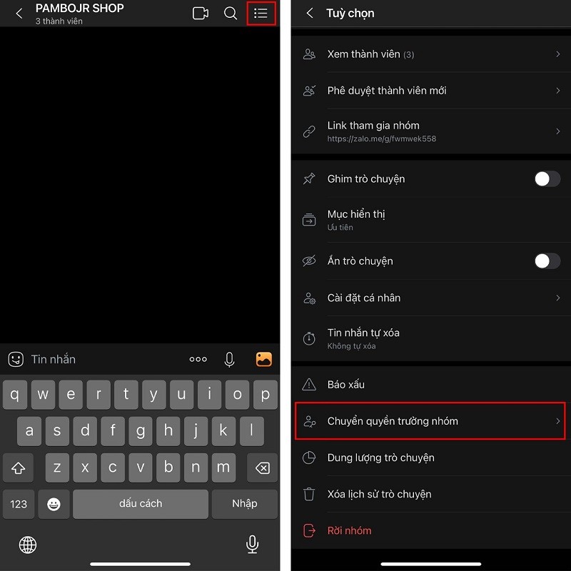 Chuyển quyền trưởng nhóm trong Zalo Chuyển quyền trưởng nhóm trong Zalo