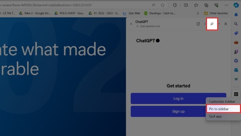 Thêm ChatGPT vào thanh Sidebar Microsoft Edge giúp bạn truy cập nhanh hơn Thêm ChatGPT vào thanh Sidebar Microsoft Edge giúp bạn truy cập nhanh hơn