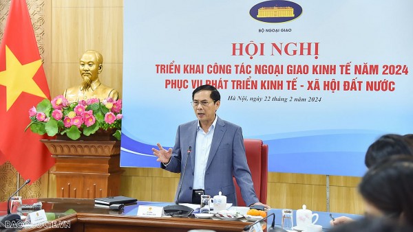 Hội nghị triển khai công tác Ngoại giao kinh tế năm 2024 phục vụ phát triển kinh tế - xã hội