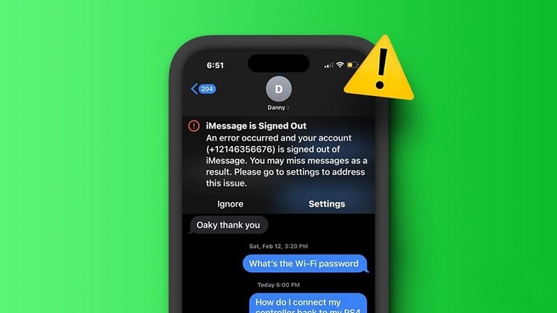 3 cách khắc phục lỗi iMessage is Signed Out trên iPhone đơn giản, hiệu quả