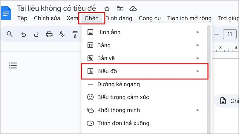 Hướng dẫn cách tạo biểu đồ trên Google Docs đơn giản, nhanh chóng