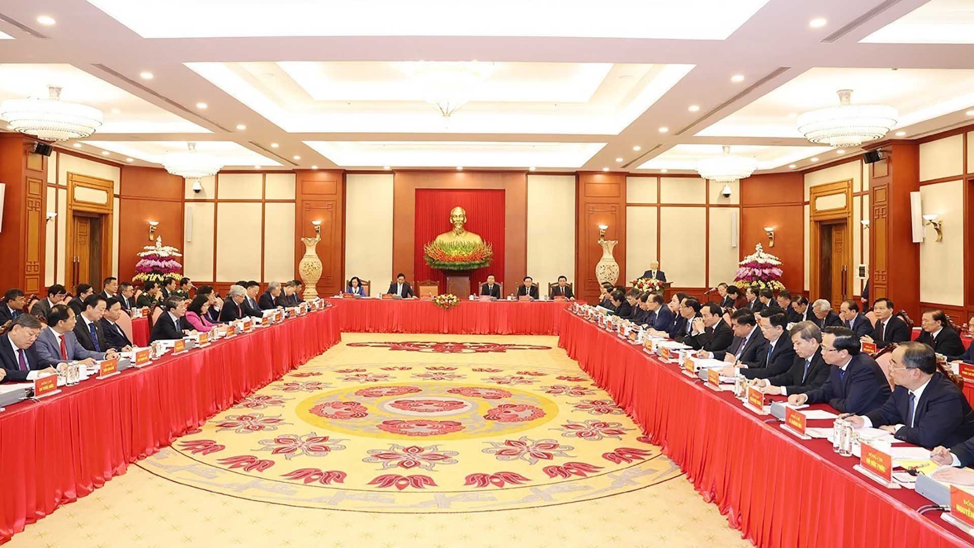 Phiên họp đầu tiên Tiểu ban Văn kiện Đại hội XIV của Đảng. (Nguồn: TTXVN) Phiên họp đầu tiên Tiểu ban Văn kiện Đại hội XIV của Đảng. (Nguồn: TTXVN)