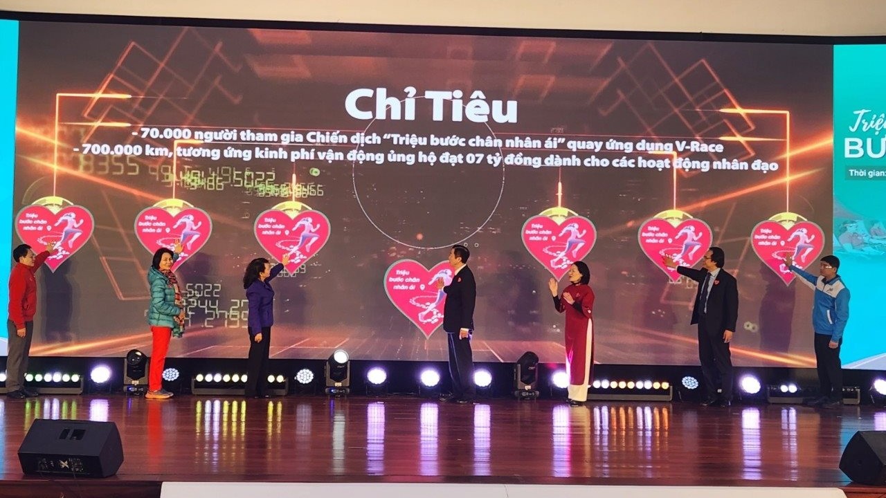 Phát động chiến dịch 'Triệu bước chân nhân ái', mục tiêu thu hút 70.000 người tham gia vận động thể thao