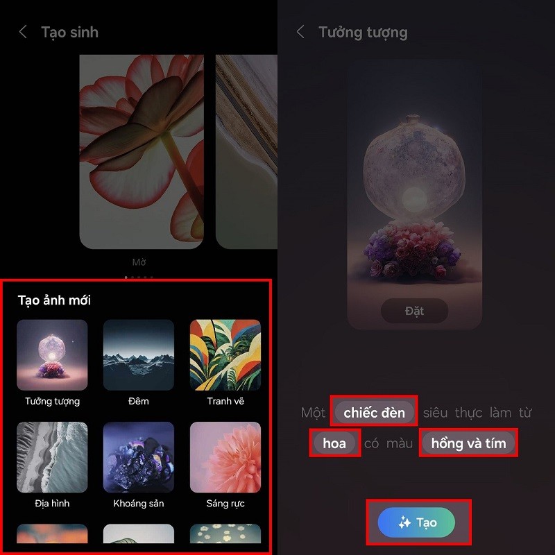 Cách tạo hình nền AI trên điện thoại Samsung cho ra những tác phẩm độc đáo Cách tạo hình nền AI trên điện thoại Samsung cho ra những tác phẩm độc đáo