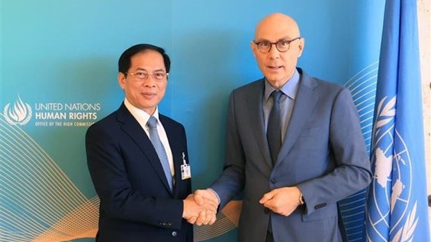 Bộ trưởng Bùi Thanh Sơn gặp Cao ủy Nhân quyền Liên hợp quốc Volker Turk