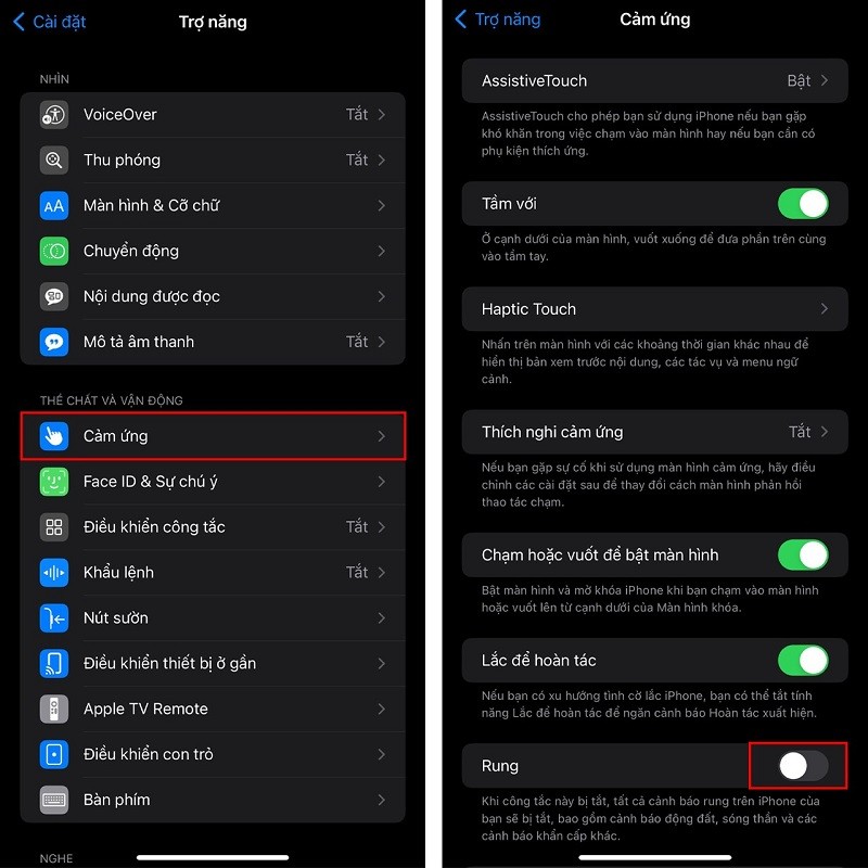 Tắt chế độ rung trên iPhone nhanh chóng Tắt chế độ rung trên iPhone nhanh chóng