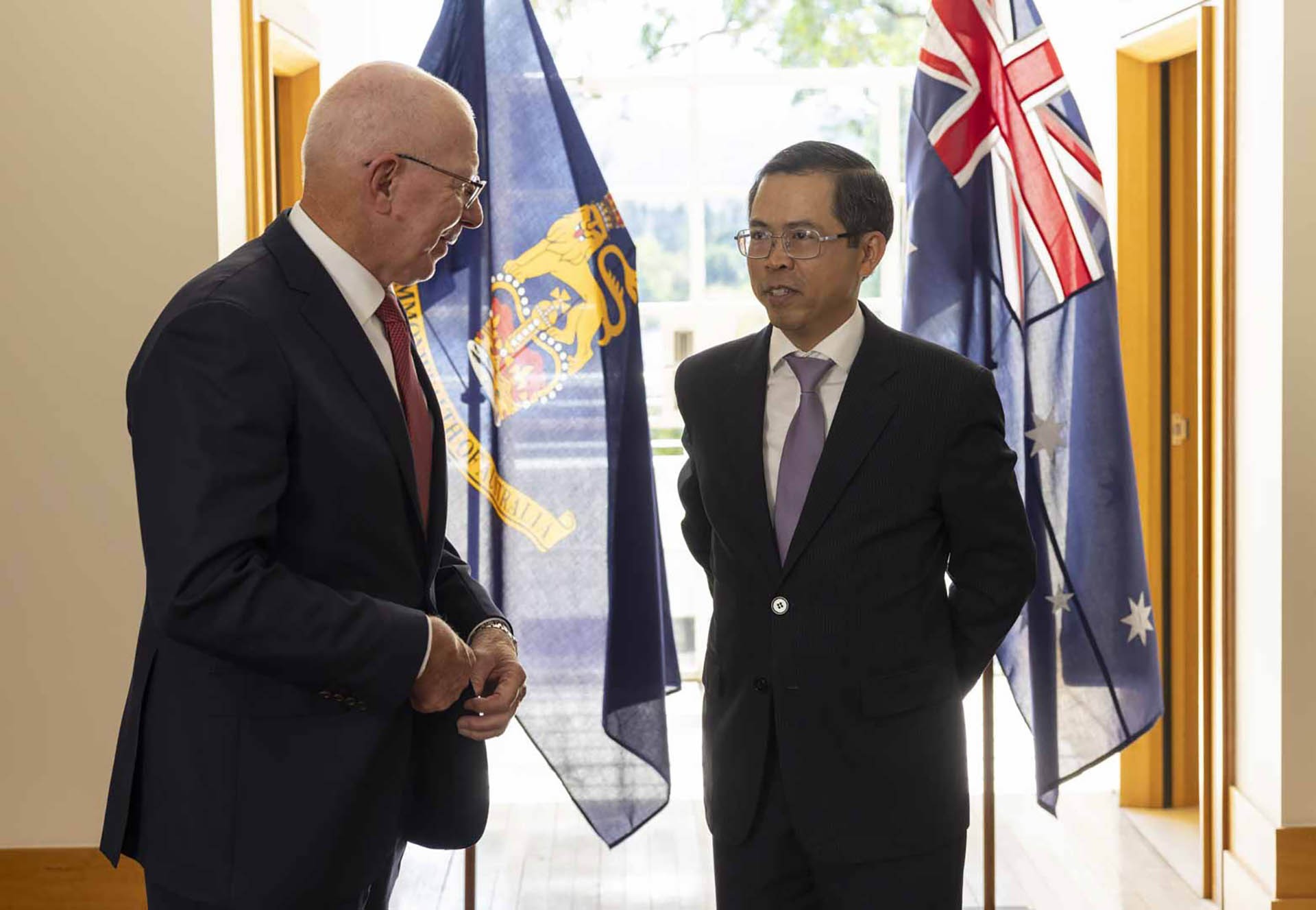 Đại sứ Phạm Hùng Tâm trình Thư ủy nhiệm lên Toàn quyền Australia David Hurley