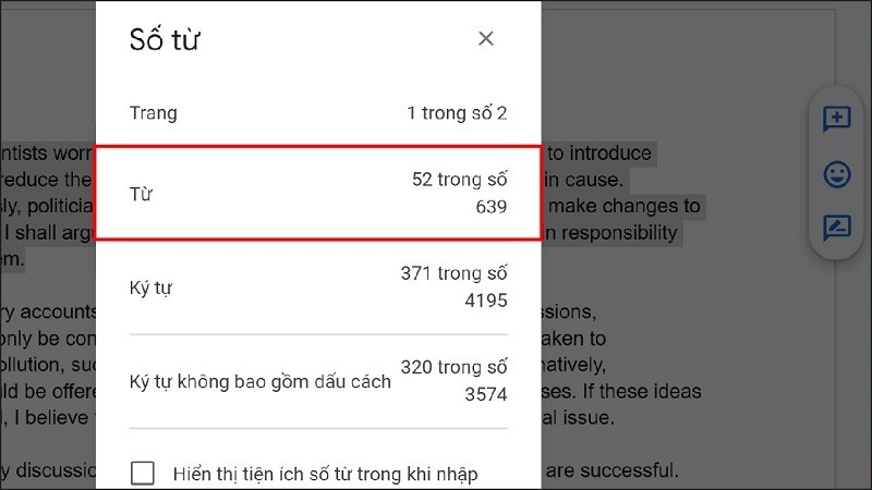 Hướng dẫn cách đếm số từ trên Google Docs đơn giản, nhanh chóng Hướng dẫn cách đếm số từ trên Google Docs đơn giản, nhanh chóng