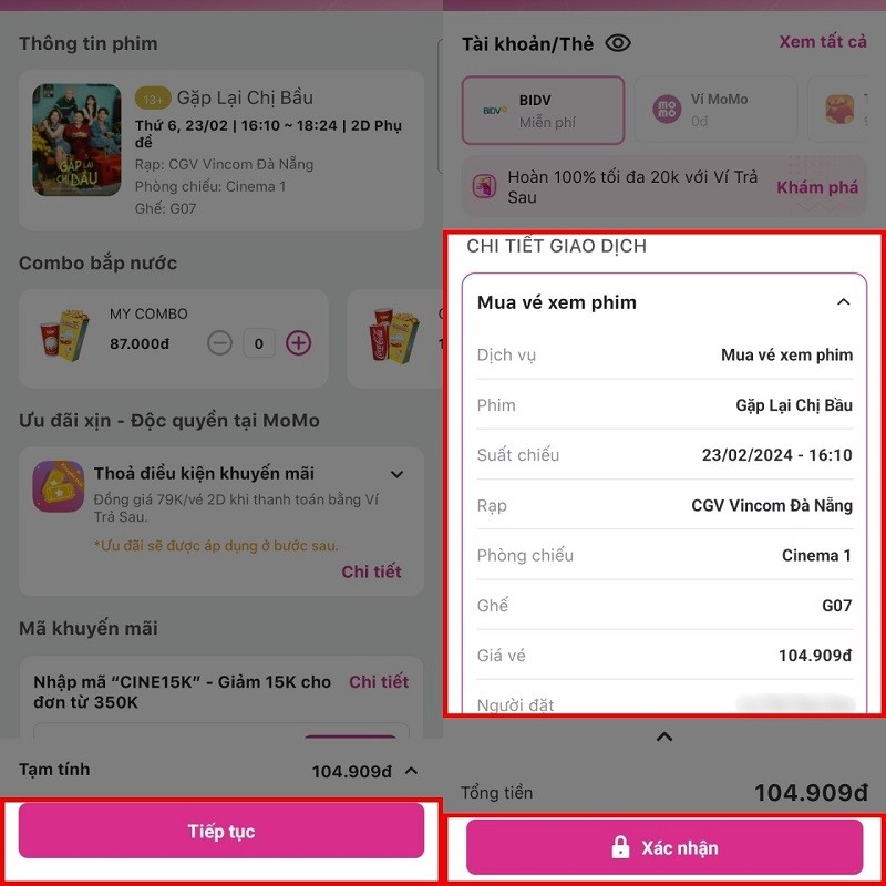 Mua vé xem phim trên MoMo đơn giản, siêu tiện lợi