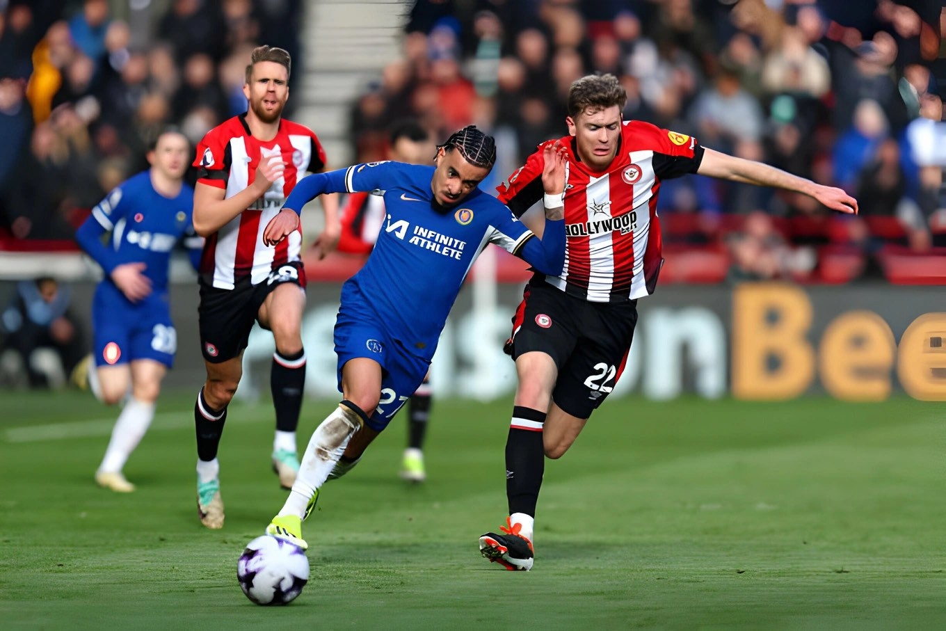 Chelsea gặp khó khăn trong hiệp hai trước Brentford. (Nguồn: Getty) Chelsea gặp khó khăn trong hiệp hai trước Brentford. (Nguồn: Getty)