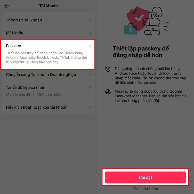 Cách khóa tài khoản TikTok bằng passkey không phải ai cũng biết
