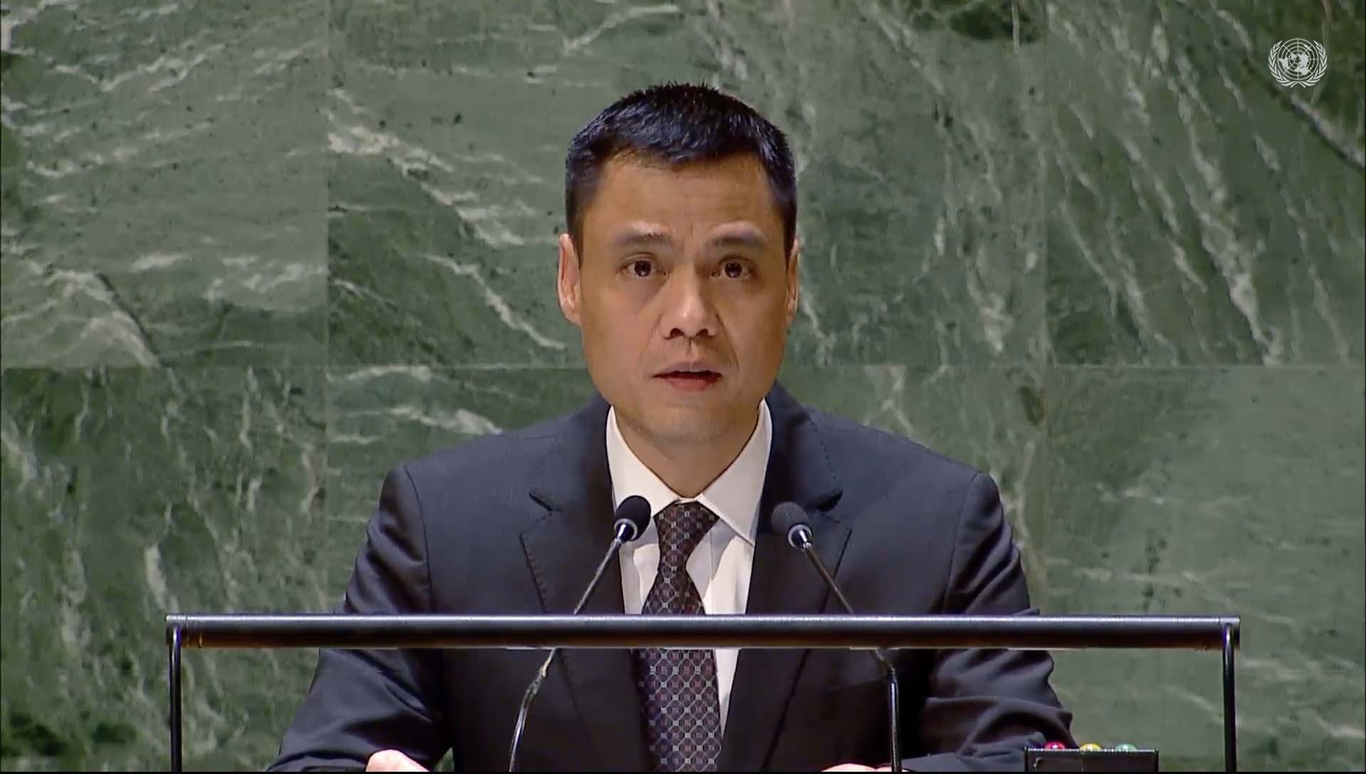 Đại sứ Đặng Hoàng Giang phát biểu tại phiên thảo luận. Đại sứ Đặng Hoàng Giang phát biểu tại phiên thảo luận.