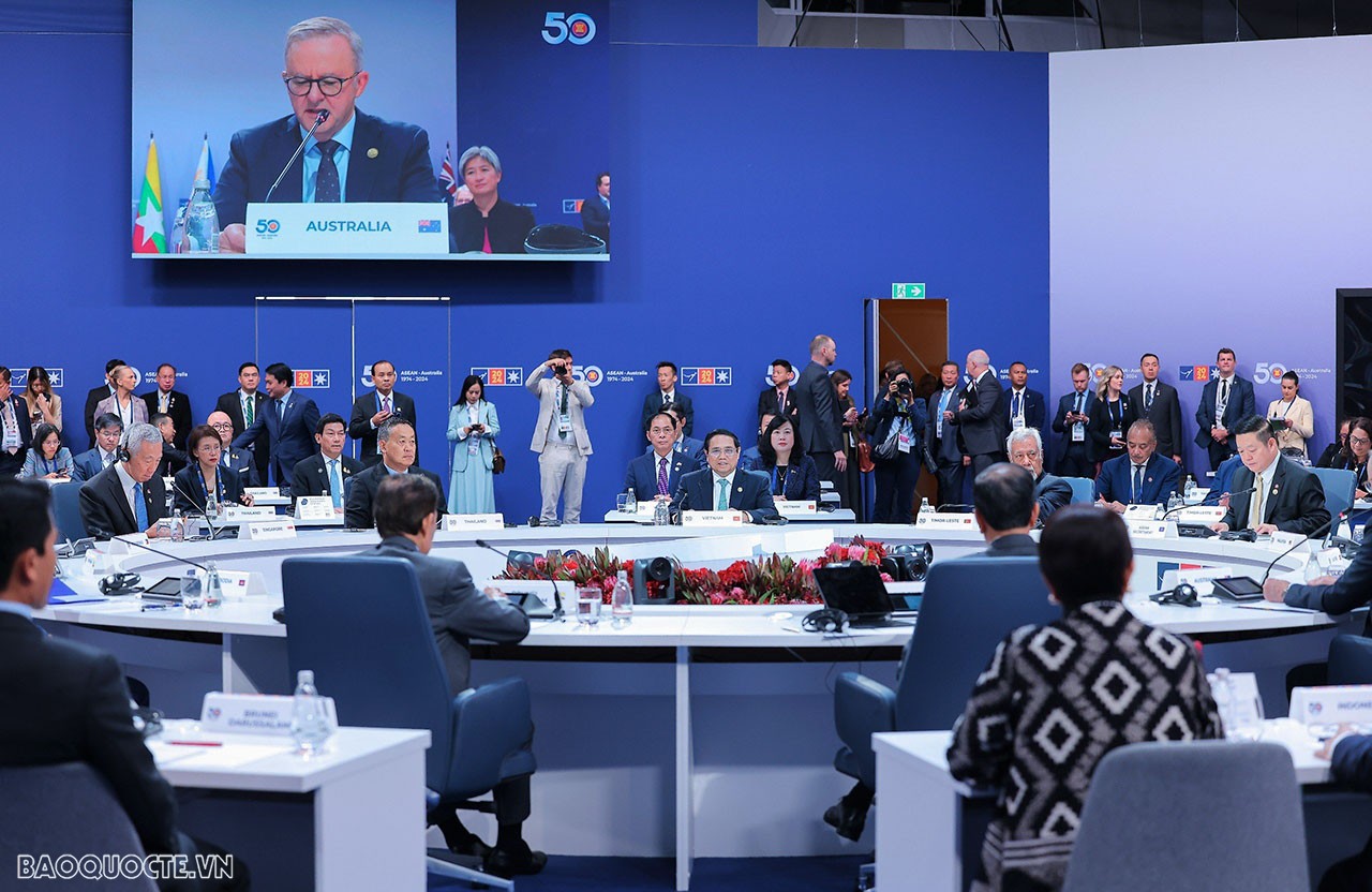 Hội nghị Cấp cao Đặc biệt kỷ niệm 50 năm quan hệ ASEAN-Australia: Hướng tới một tương lai vì hòa bình và thịnh vượng Hội nghị Cấp cao Đặc biệt kỷ niệm 50 năm quan hệ ASEAN-Australia: Hướng tới một tương lai vì hòa bình và thịnh vượng