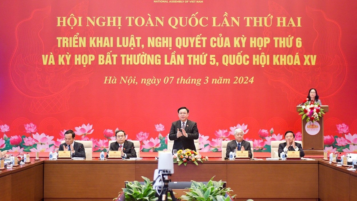 Khai mạc Hội nghị toàn quốc triển khai luật, nghị quyết Kỳ họp thứ 6 và Kỳ họp bất thường của Quốc hội