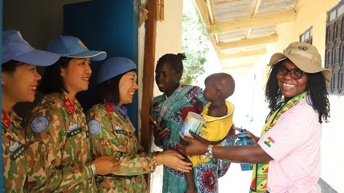 Giao lưu nhân Ngày quốc tế Phụ nữ tại Phái bộ UNISFA