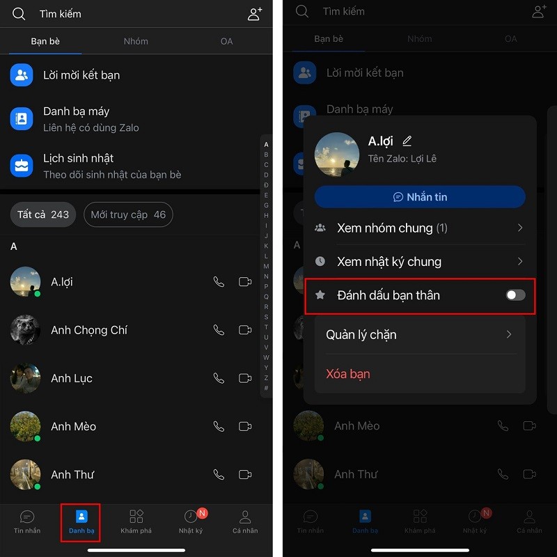 3 cách đánh dấu bạn thân trên Zalo cực hay có thể bạn chưa biết 3 cách đánh dấu bạn thân trên Zalo cực hay có thể bạn chưa biết