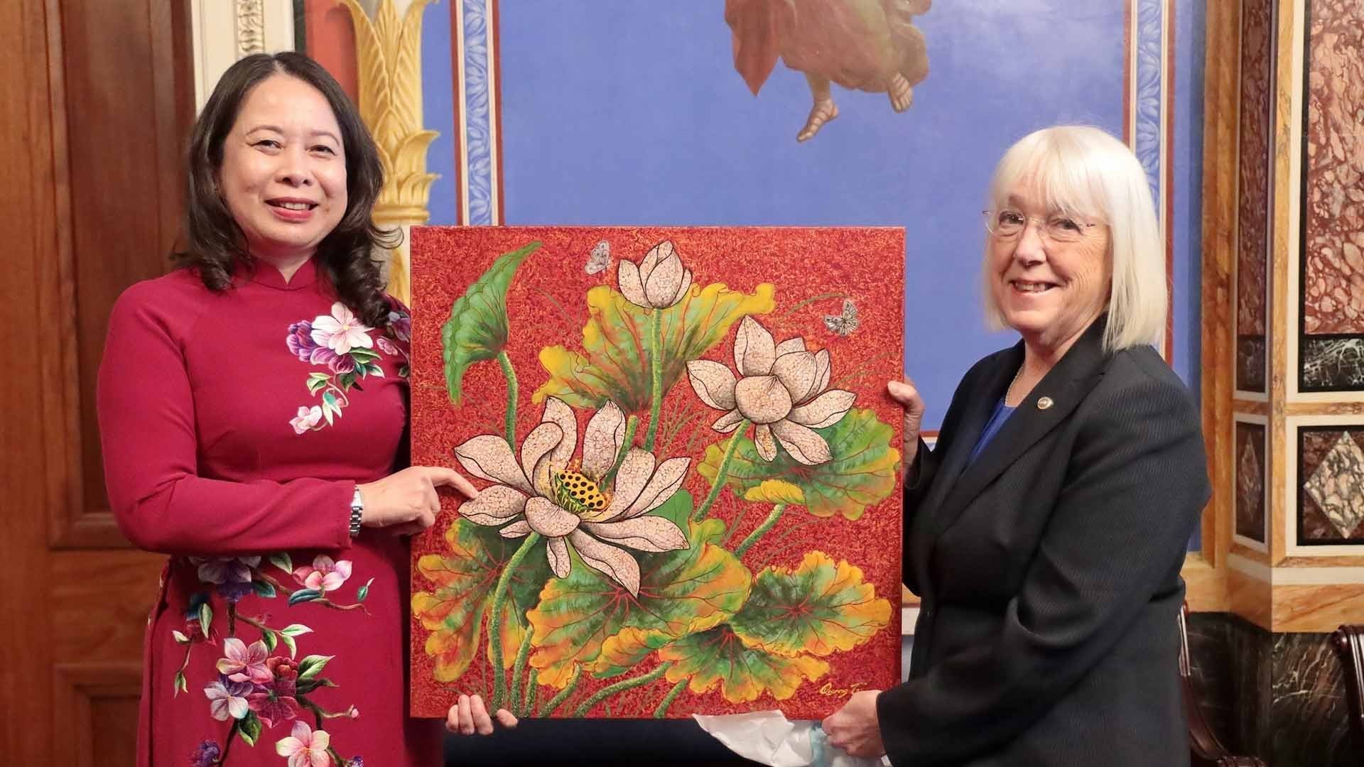 Phó Chủ tịch nước Võ Thị Ánh Xuân gặp Chủ tịch Thường trực Thượng viện Hoa Kỳ Patty Murray
