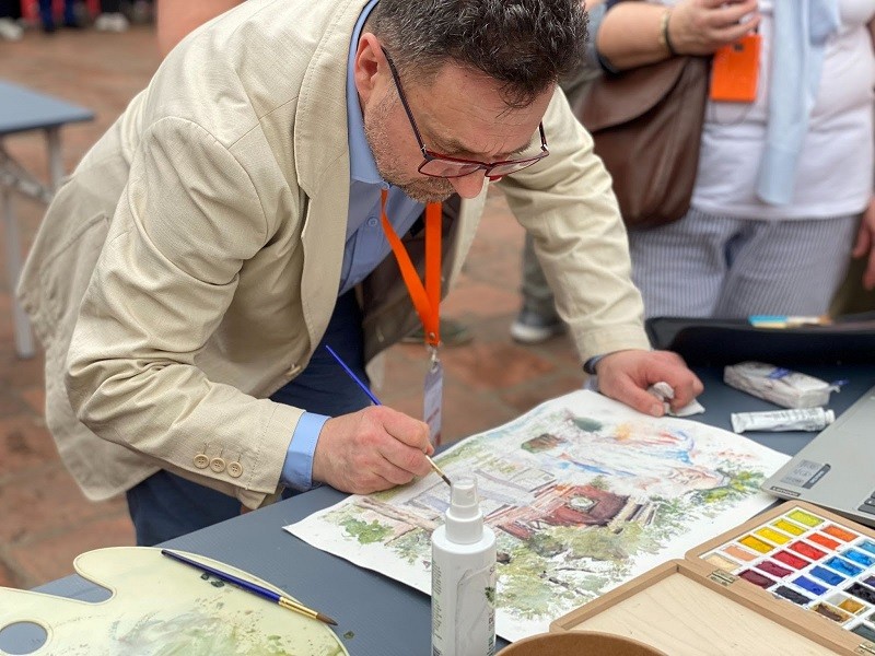 Khai mạc triển lãm tranh màu nước lớn nhất tại Việt Nam Khai mạc triển lãm tranh màu nước lớn nhất tại Việt Nam