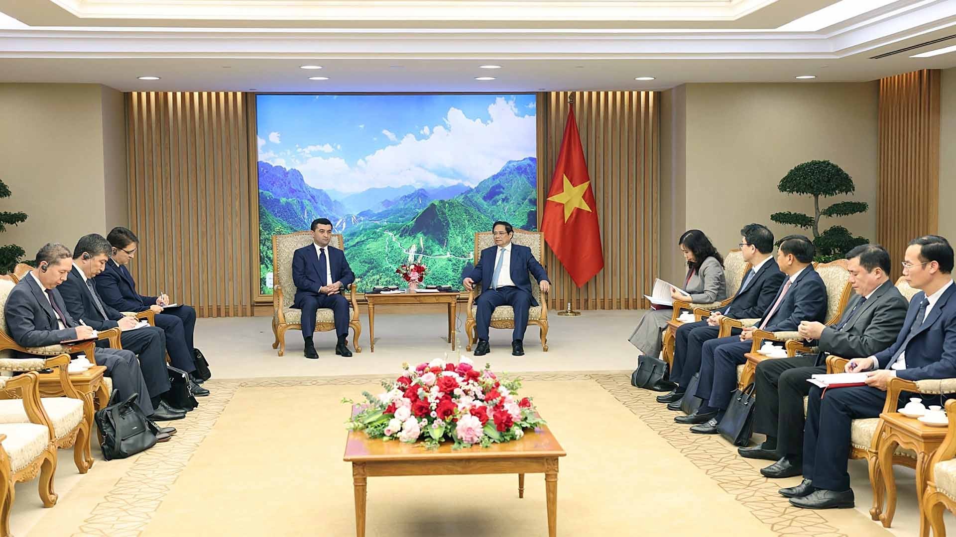 Thủ tướng Phạm Minh Chính tiếp Bộ trưởng Ngoại giao Uzbekistan Thủ tướng Phạm Minh Chính tiếp Bộ trưởng Ngoại giao Uzbekistan
