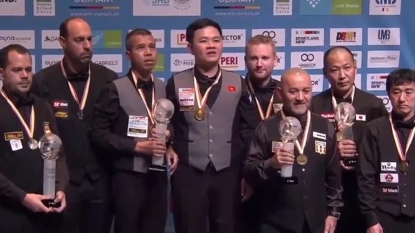 Trần Quyết Chiến, Bao Phương Vinh vô địch carom 3 băng đồng đội thế giới