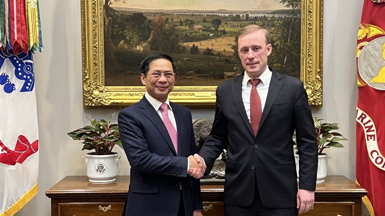 Bộ trưởng Ngoại giao Bùi Thanh Sơn gặp cố vấn an ninh quốc gia Hoa Kỳ Jake Sullivan