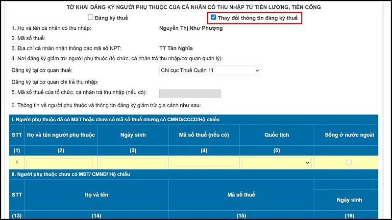 Cách thay đổi thông tin đăng ký thuế từ CMND sang CCCD ngay tại nhà Cách thay đổi thông tin đăng ký thuế từ CMND sang CCCD ngay tại nhà