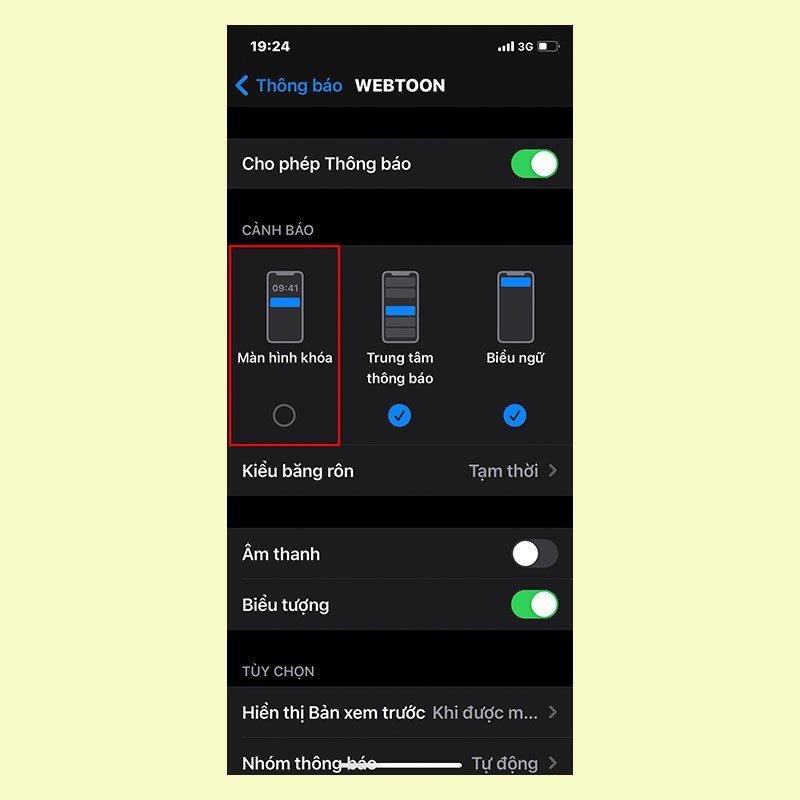 Hướng dẫn cách tắt màn hình iPhone bật sáng khi có thông báo Hướng dẫn cách tắt màn hình iPhone bật sáng khi có thông báo