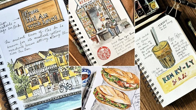 Một Việt Nam ấn tượng qua những bức ký hoạ của nhà văn nước ngoài