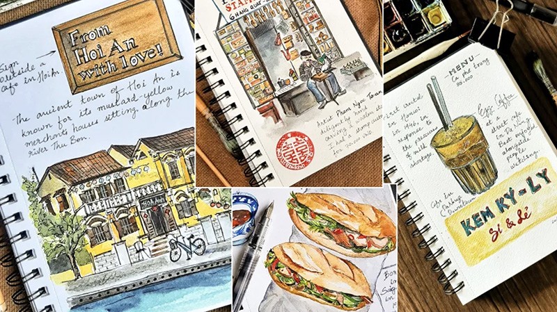 Một Việt Nam ấn tượng qua những bức ký hoạ của nhà văn nước ngoài Một Việt Nam ấn tượng qua những bức ký hoạ của nhà văn nước ngoài