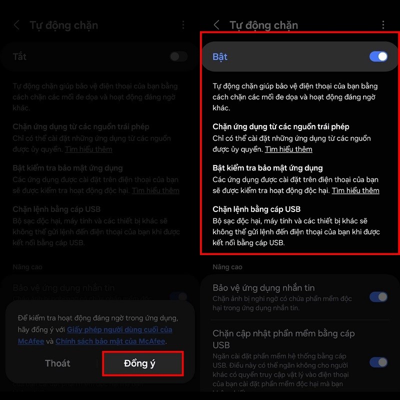 Cách bật tự động chặn trên Galaxy A55 để điện thoại an toàn hơn Cách bật tự động chặn trên Galaxy A55 để điện thoại an toàn hơn