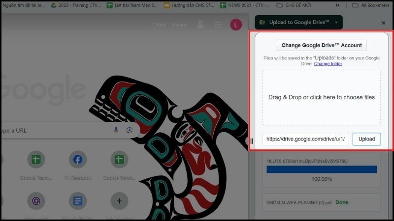 Cách tải tập tin vào Google Drive với extension nhanh chóng, dễ thực hiện Cách tải tập tin vào Google Drive với extension nhanh chóng, dễ thực hiện