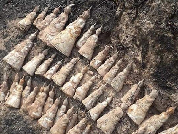 Lào phát hiện một kho lưu giữ 51 bức tượng Phật nhỏ