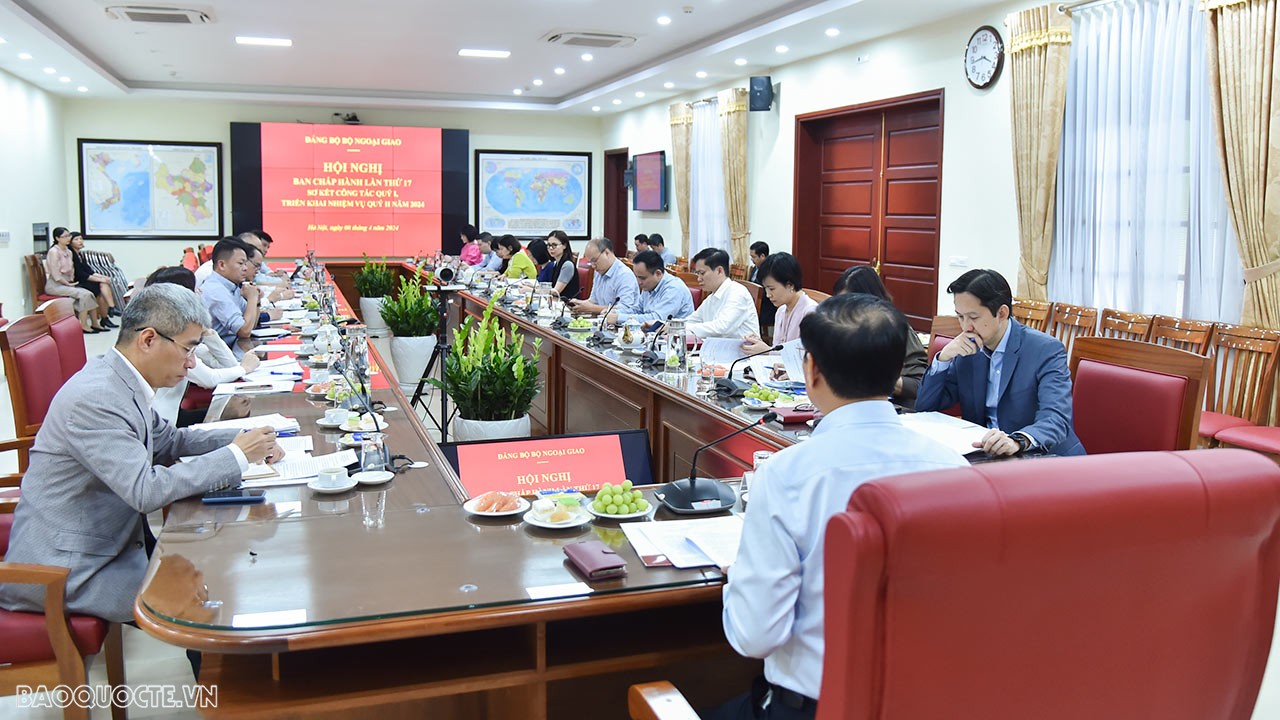 Đảng ủy Bộ Ngoại giao tổ chức Hội nghị sơ kết công tác Quý I, triển khai nhiệm vụ trọng tâm công tác Quý II/2024 Đảng ủy Bộ Ngoại giao tổ chức Hội nghị sơ kết công tác quý I, triển khai nhiệm vụ trọng tâm công tác quý II/2024