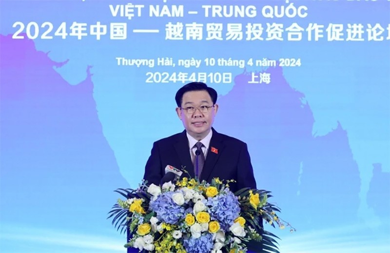 Chủ tịch Quốc hội Vương Đình Huệ phát biểu tại Diễn đàn. (Nguồn: TTXVN)