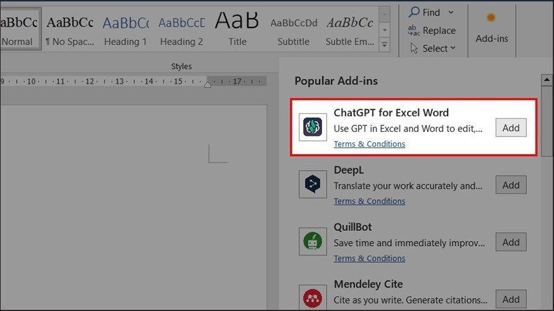 Cách tích hợp ChatGPT vào Word cực hay chỉ với vài bước đơn giản