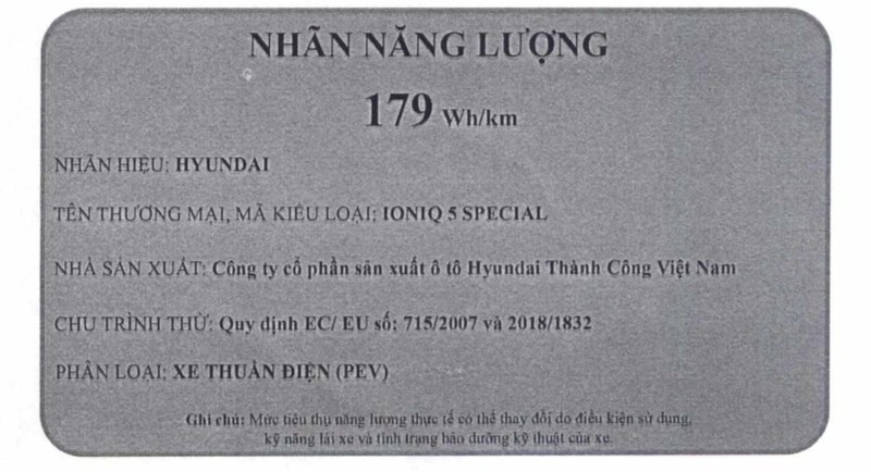 Thông tin Hyundai Ioniq 5 Special xuất hiện trên hệ thống thông tin của Cục Đăng kiểm Thông tin Hyundai Ioniq 5 Special xuất hiện trên hệ thống thông tin của Cục Đăng kiểm