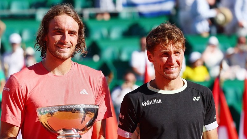 Stefanos Tsitsipas lần thứ 3 vô địch giải quần vợt Monte Carlo Masters