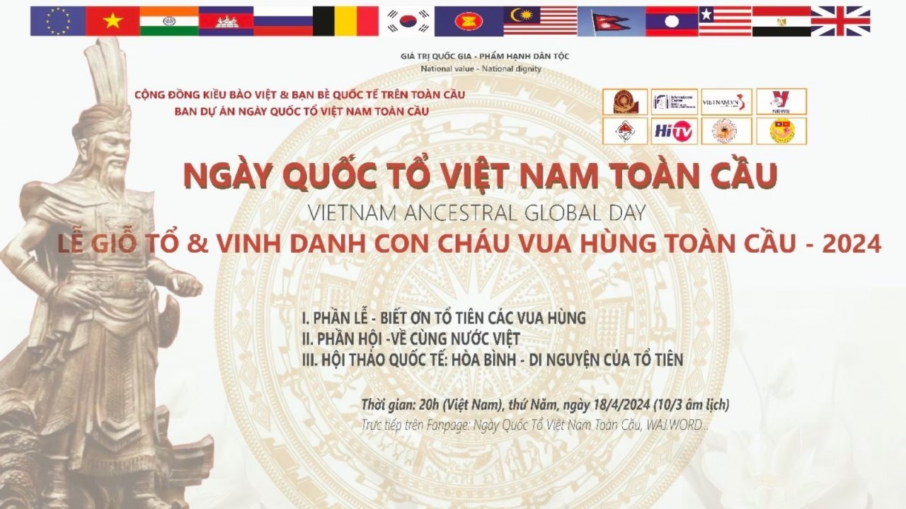 Khởi động Lễ Giỗ Tổ & Vinh danh con cháu Vua Hùng toàn cầu 2024