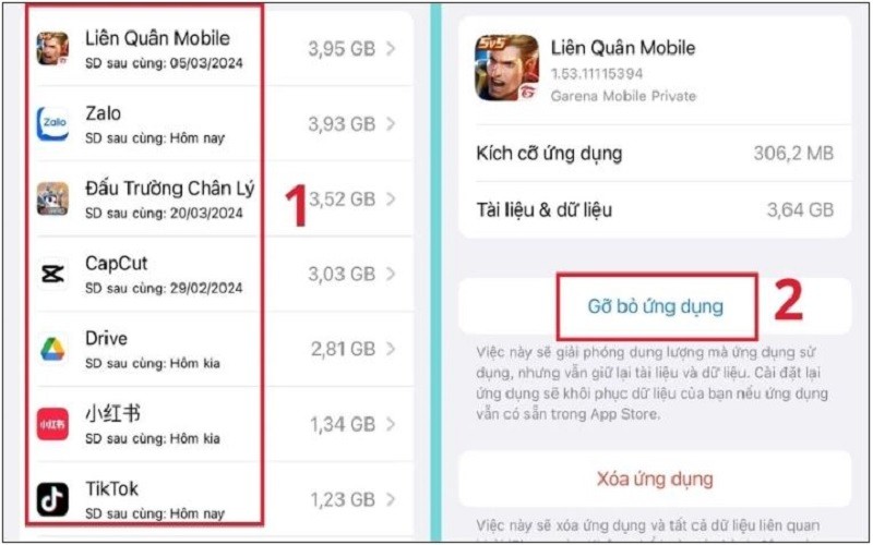 Hướng dẫn cách xóa bộ nhớ đệm ứng dụng trên iPhone siêu đơn giản Hướng dẫn cách xóa bộ nhớ đệm ứng dụng trên iPhone siêu đơn giản