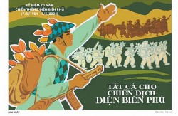 Ngắm bức tranh cổ động về chiến dịch Điện Biên Phủ