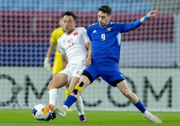 U23 Việt Nam tận dụng tốt cơ hội để giành chiến thắng trước U23 Kuwait (Ảnh: VFF).