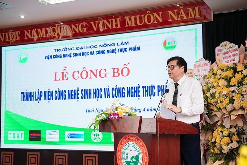 Lễ công bố thành lập Viện Công nghệ Sinh học và Công nghệ Thực phẩm, trường Đại học Nông Lâm, Đại học Thái Nguyên Lễ công bố thành lập Viện Công nghệ Sinh học và Công nghệ Thực phẩm, trường Đại học Nông Lâm, Đại học Thái Nguyên