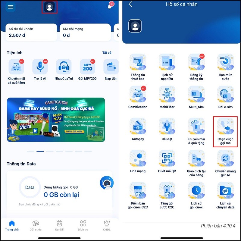 Cách chặn cuộc gọi rác trên My MobiFone để tránh bị làm phiền