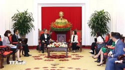 Thường trực Ban Bí thư Trương Thị Mai tiếp Đại sứ Nhật Bản Yamada Takio chào từ biệt