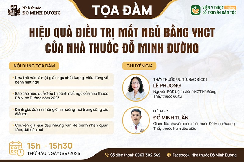 Viện Y dược cổ truyền dân tộc công bố hiệu quả điều trị của bài thuốc mất ngủ Đỗ Minh