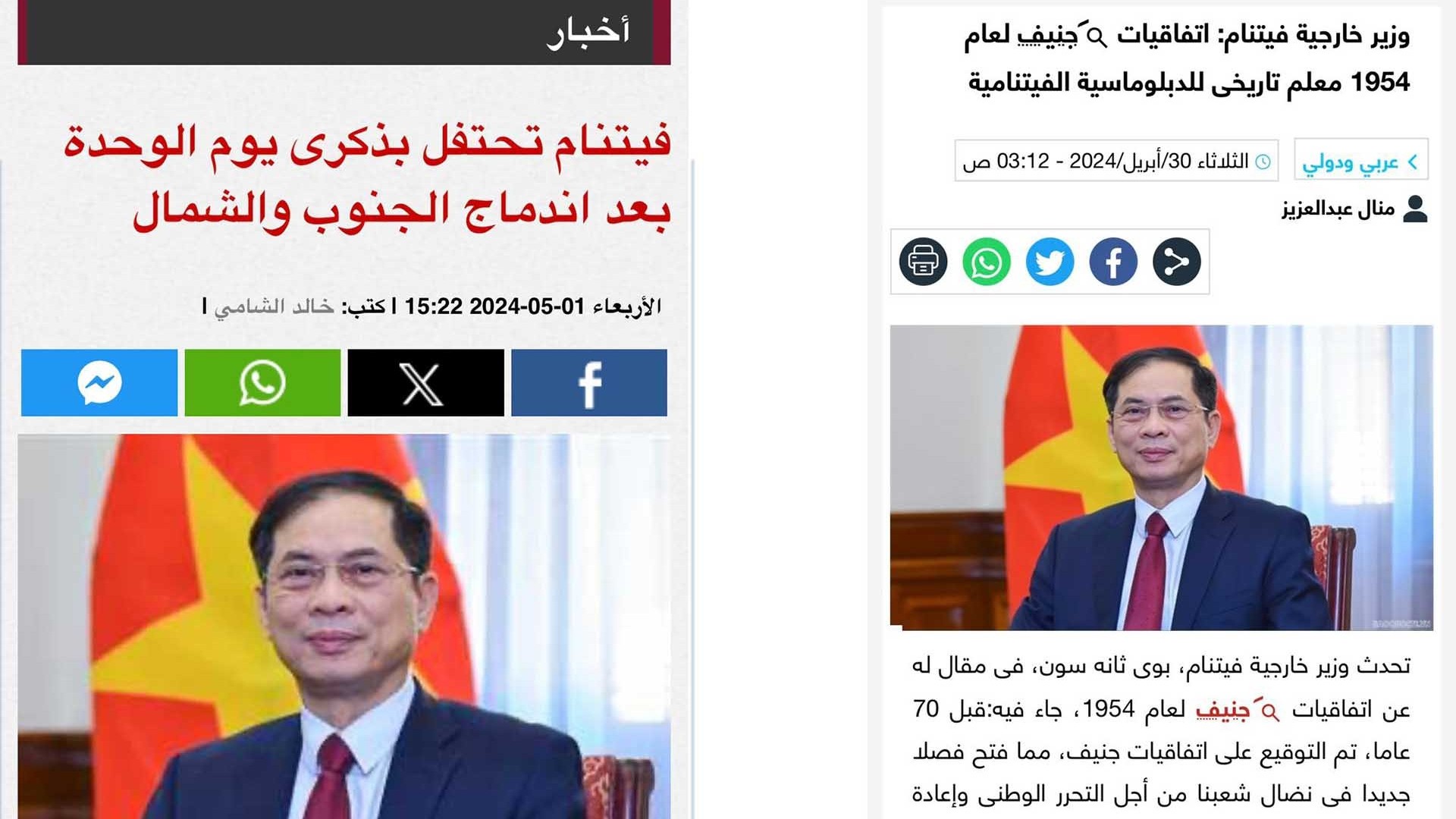 Báo chí Ai Cập đăng tải bài viết của Bộ trưởng Ngoại giao Bùi Thanh Sơn